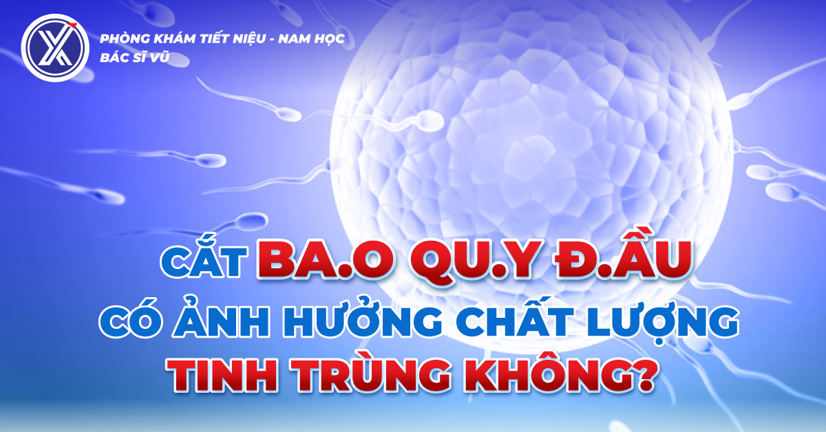 Cắt bao quy đầu có ảnh hưởng đến chất lượng tinh trùng không?